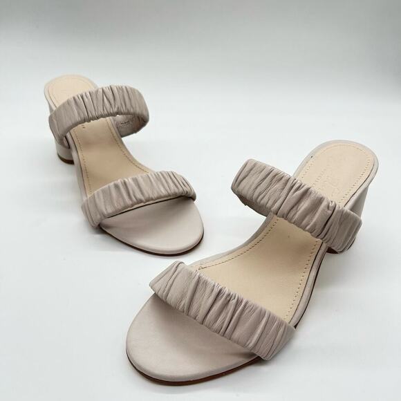 Journee Collection Sandals Womens 8.5 Off‎ White Vidda Leather MSRP $149 NEW - Picture 4 of 14